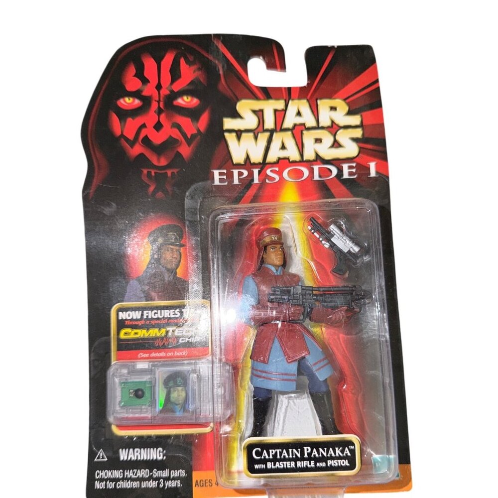 Star Wars Episode I Captain Panaka Action Figure With Blaster Rifle & Pistol - C